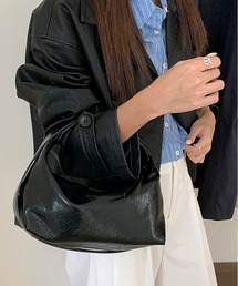 高見え餃子型ハンドバッグ 2WAY 腋掛け・斜め掛け通勤ショルダー