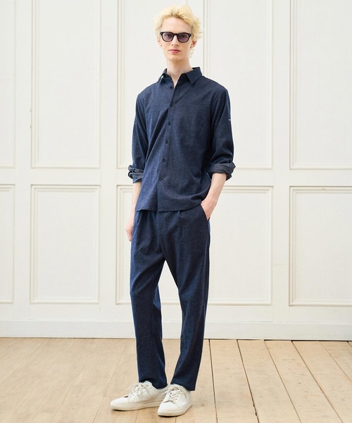 CALL&RESPONSE(コールアンドレスポンス)の「mp15221- テーパードパンツ メランジストレッチ(263-1551-04)(その他パンツ・メンズ・ネイビー/チャコール・5/4/2)」の5枚目の写真