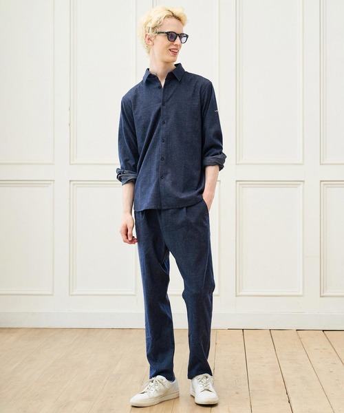 CALL&RESPONSE(コールアンドレスポンス)の「mp15221- テーパードパンツ メランジストレッチ(263-1551-04)(その他パンツ・メンズ・ネイビー/チャコール・5/4/2)」の6枚目の写真