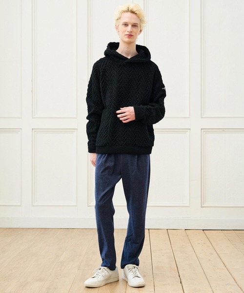 CALL&RESPONSE(コールアンドレスポンス)の「mp15221- テーパードパンツ メランジストレッチ(263-1551-04)(その他パンツ・メンズ・ネイビー/チャコール・5/4/2)」の7枚目の写真