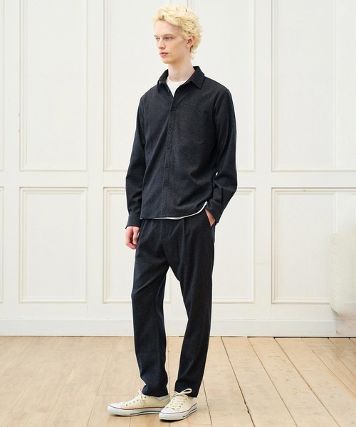CALL&RESPONSE(コールアンドレスポンス)の「mp15221- テーパードパンツ メランジストレッチ(263-1551-04)(その他パンツ・メンズ・ネイビー/チャコール・5/4/2)」の11枚目の写真
