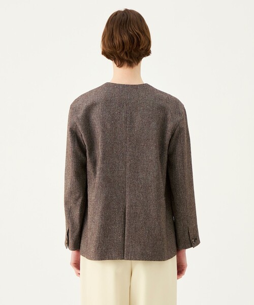 BALLSEY（ボールジィ）の「ネップカルゼ ディープVネックジャケット（ノーカラージャケット・レディース・ブラウン系その他/グレー系その他・34/36）」の6枚目の写真