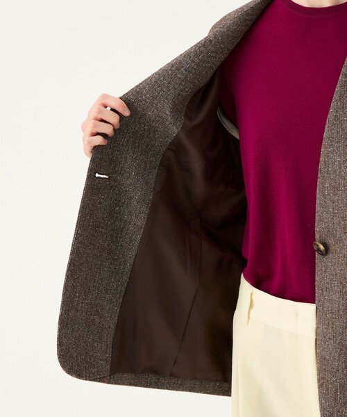 BALLSEY（ボールジィ）の「ネップカルゼ ディープVネックジャケット（ノーカラージャケット・レディース・ブラウン系その他/グレー系その他・34/36）」の7枚目の写真