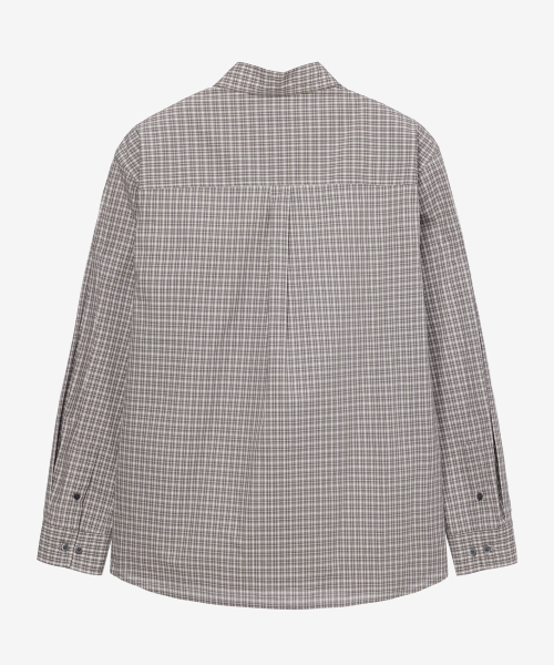 MINDBRIDGE（マインドブリッジ）の「[COUTURE] ミニ ベージュ チェック オーバーサイズ 長袖 シャツ（シャツ/ブラウス・メンズ・ベージュ・100/105/110/95）」の11枚目の写真