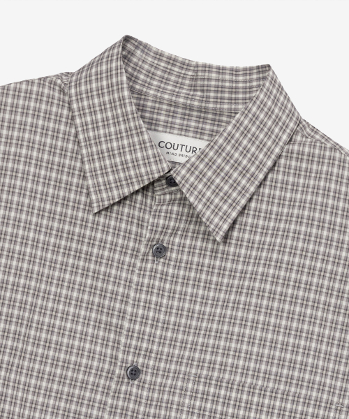MINDBRIDGE（マインドブリッジ）の「[COUTURE] ミニ ベージュ チェック オーバーサイズ 長袖 シャツ（シャツ/ブラウス・メンズ・ベージュ・100/105/110/95）」の12枚目の写真