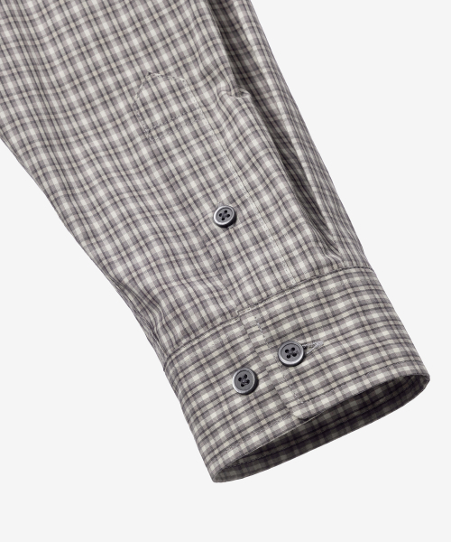 MINDBRIDGE（マインドブリッジ）の「[COUTURE] ミニ ベージュ チェック オーバーサイズ 長袖 シャツ（シャツ/ブラウス・メンズ・ベージュ・100/105/110/95）」の17枚目の写真