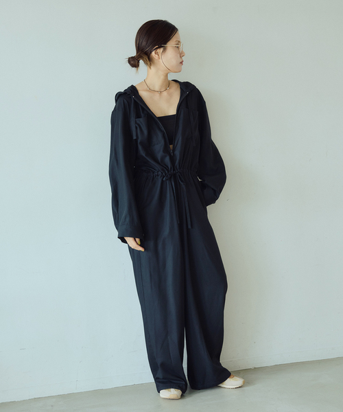 IENA LA BOUCLE（イエナラブークル）の「IENA LA BOUCLE CU/PLソフトビエラオールインワン（つなぎ/オールインワン・レディース・ブラック/チャコールグレー・38/36）」の17枚目の写真