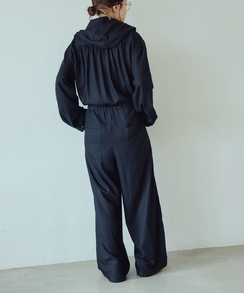 IENA LA BOUCLE（イエナラブークル）の「IENA LA BOUCLE CU/PLソフトビエラオールインワン（つなぎ/オールインワン・レディース・ブラック/チャコールグレー・38/36）」の19枚目の写真