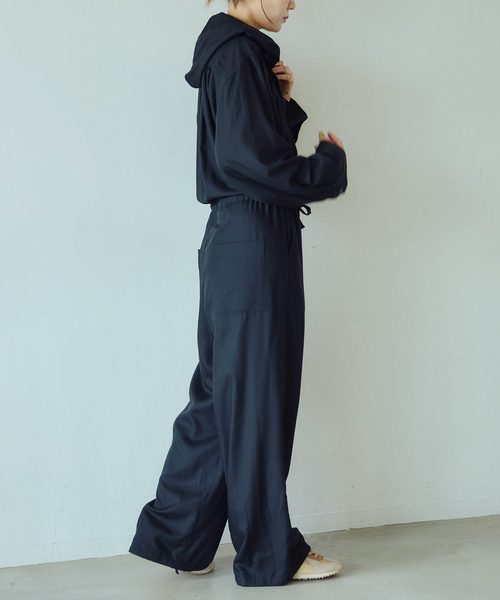 IENA LA BOUCLE（イエナラブークル）の「IENA LA BOUCLE CU/PLソフトビエラオールインワン（つなぎ/オールインワン・レディース・ブラック/チャコールグレー・38/36）」の20枚目の写真