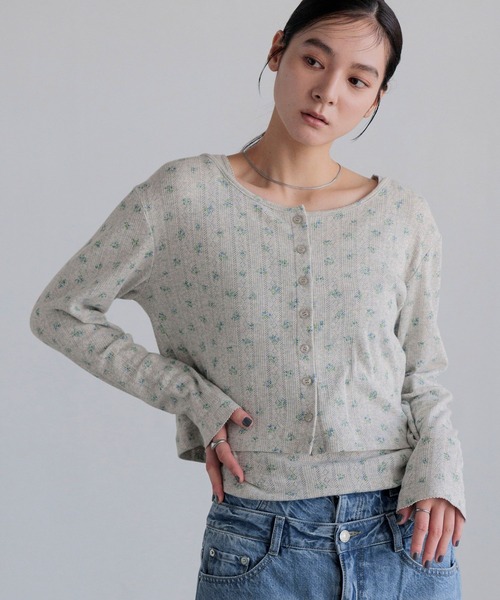 LOWRYS FARM(ローリーズファーム)の「パターンメッシュ2PLS 1052762(Tシャツ/カットソー・レディース・グレー・FREE)」の4枚目の写真