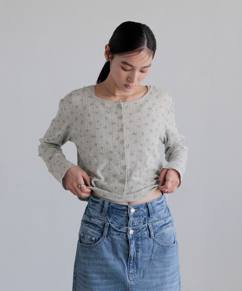 LOWRYS FARM(ローリーズファーム)の「パターンメッシュ2PLS 1052762(Tシャツ/カットソー・レディース・グレー・FREE)」の5枚目の写真