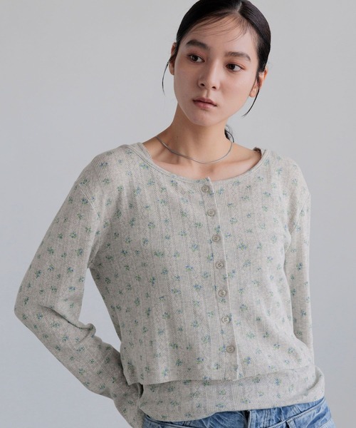 LOWRYS FARM(ローリーズファーム)の「パターンメッシュ2PLS 1052762(Tシャツ/カットソー・レディース・グレー・FREE)」の6枚目の写真