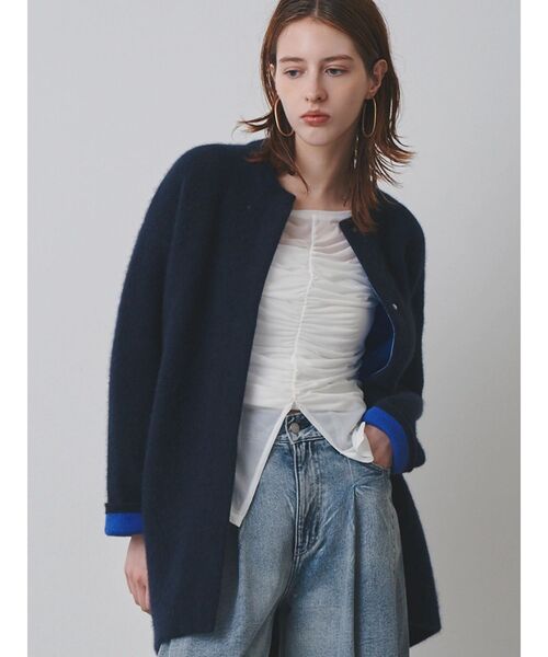 ELENDEEK（エレンディーク）の「CNラクーンミックスカーディガン（カーディガン/ボレロ・レディース・アイボリー/ライトグレー/グリーン/ネイビー・FREE）」の22枚目の写真