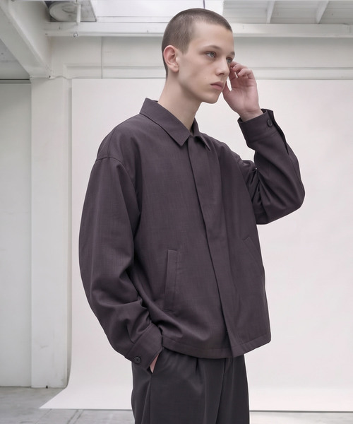 LIGNEL（リグネル）の「【LIGNEL】ハイツイストツイル ドライタッチ クロップド ジップアップブルゾン＜UVカット・イージーケア＞（ブルゾン・メンズ・ブラック/モカ/グレー・M/L）」の6枚目の写真