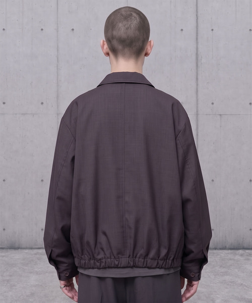 LIGNEL（リグネル）の「【LIGNEL】ハイツイストツイル ドライタッチ クロップド ジップアップブルゾン＜UVカット・イージーケア＞（ブルゾン・メンズ・ブラック/モカ/グレー・M/L）」の7枚目の写真