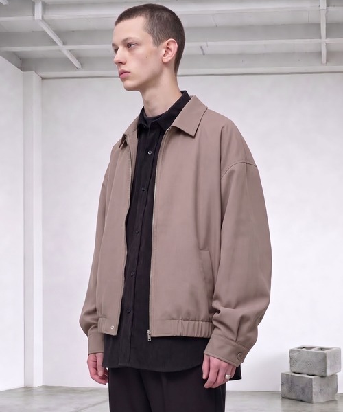 LIGNEL（リグネル）の「【LIGNEL】ハイツイストツイル ドライタッチ クロップド ジップアップブルゾン＜UVカット・イージーケア＞（ブルゾン・メンズ・ブラック/モカ/グレー・M/L）」の20枚目の写真