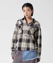 FR(13)NDS/フレンズ/WOMEN DAMAGE CHECK SHIRT