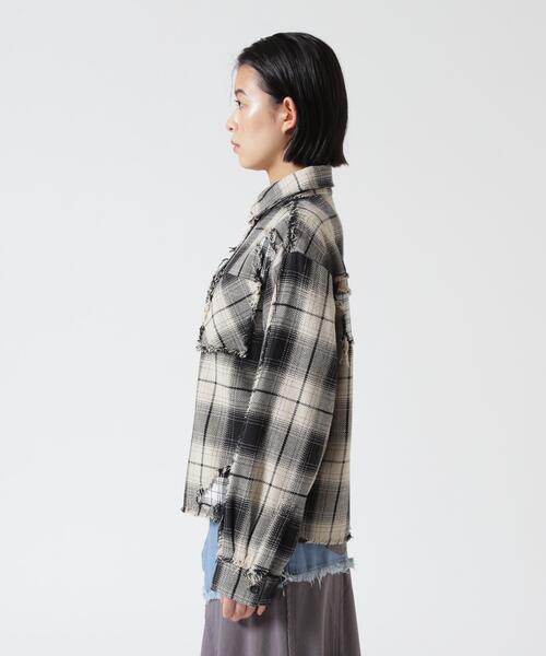 FR(13)NDS(フレンズ)の「FR(13)NDS/フレンズ/WOMEN DAMAGE CHECK SHIRT(シャツ/ブラウス・レディース・その他18/ネイビー/レッド/ホワイト・S)」の7枚目の写真