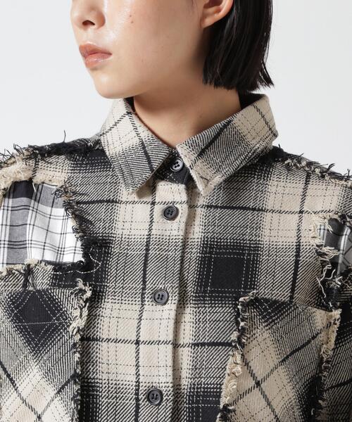 FR(13)NDS(フレンズ)の「FR(13)NDS/フレンズ/WOMEN DAMAGE CHECK SHIRT(シャツ/ブラウス・レディース・その他18/ネイビー/レッド/ホワイト・S)」の9枚目の写真
