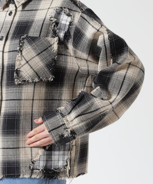 FR(13)NDS(フレンズ)の「FR(13)NDS/フレンズ/WOMEN DAMAGE CHECK SHIRT(シャツ/ブラウス・レディース・その他18/ネイビー/レッド/ホワイト・S)」の10枚目の写真