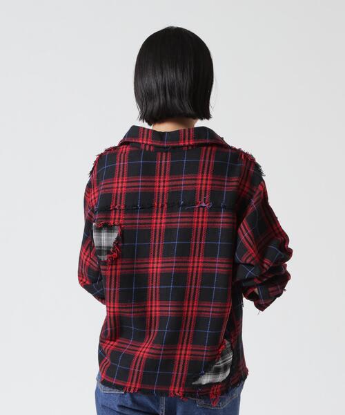 FR(13)NDS(フレンズ)の「FR(13)NDS/フレンズ/WOMEN DAMAGE CHECK SHIRT(シャツ/ブラウス・レディース・その他18/ネイビー/レッド/ホワイト・S)」の19枚目の写真