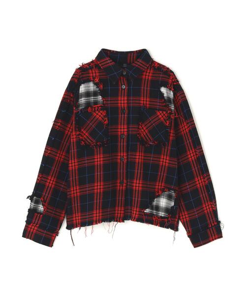 FR(13)NDS(フレンズ)の「FR(13)NDS/フレンズ/WOMEN DAMAGE CHECK SHIRT(シャツ/ブラウス・レディース・その他18/ネイビー/レッド/ホワイト・S)」の21枚目の写真