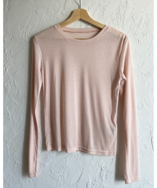 She's Closet(シーズクローゼット)の「配色バイカラー レイヤード ヘンリーネック シアートップス ロンT 2枚セット(Tシャツ/カットソー・レディース・ネイビー/ブラウン/ブラック/アイボリー・FREE)」の15枚目の写真