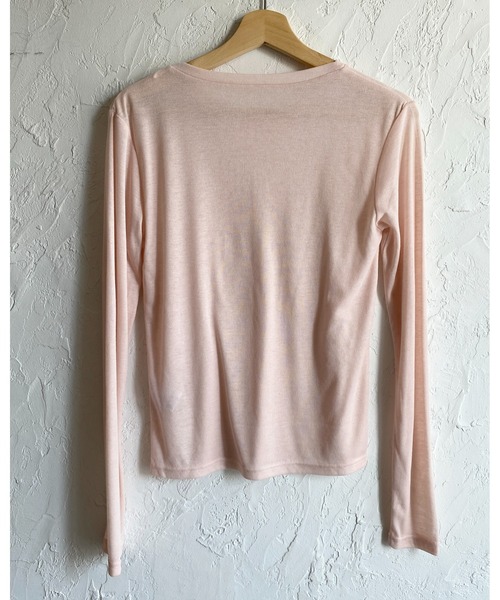 She's Closet(シーズクローゼット)の「配色バイカラー レイヤード ヘンリーネック シアートップス ロンT 2枚セット(Tシャツ/カットソー・レディース・ネイビー/ブラウン/ブラック/アイボリー・FREE)」の17枚目の写真