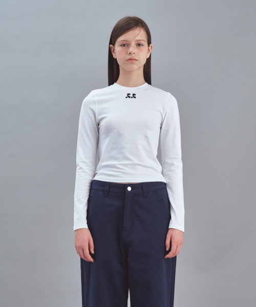 Rest&Recreation(レストアンドレクリエーション)の「BASIC LONG SLEEVE - WHITE(Tシャツ/カットソー・レディース・その他・SMALL/MEDIUM)」の3枚目の写真