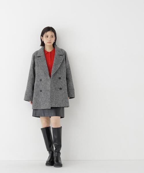 NATURAL BEAUTY BASIC（ナチュラルビューティーベーシック）の「襟付ティアードニットカーディガン（カーディガン/ボレロ・レディース・レッド/ネイビー/グレー・FREE）」の20枚目の写真