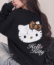 HELLO KITTYプリントオーバーサイズトレーナー