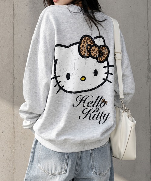 GLAMOROUS JANE(グラマラスジェーン)の「HELLO KITTYプリントオーバーサイズトレーナー(スウェット・レディース・ブラック/レッド/杢グレー・FREE)」の13枚目の写真