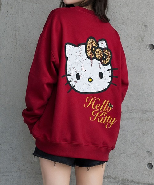 GLAMOROUS JANE(グラマラスジェーン)の「HELLO KITTYプリントオーバーサイズトレーナー(スウェット・レディース・ブラック/レッド/杢グレー・FREE)」の16枚目の写真