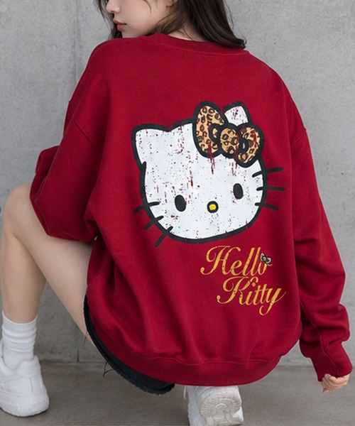 GLAMOROUS JANE(グラマラスジェーン)の「HELLO KITTYプリントオーバーサイズトレーナー(スウェット・レディース・ブラック/レッド/杢グレー・FREE)」の18枚目の写真
