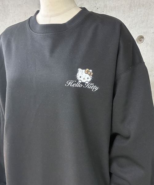 GLAMOROUS JANE(グラマラスジェーン)の「HELLO KITTYプリントオーバーサイズトレーナー(スウェット・レディース・ブラック/レッド/杢グレー・FREE)」の10枚目の写真