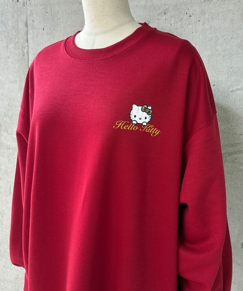 GLAMOROUS JANE(グラマラスジェーン)の「HELLO KITTYプリントオーバーサイズトレーナー(スウェット・レディース・ブラック/レッド/杢グレー・FREE)」の11枚目の写真