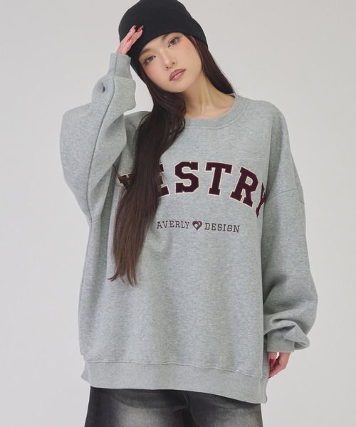 ANAP（アナップ）の「ＷＥＳＴＲＹロゴＢＩＧプルオーバー（Tシャツ/カットソー・レディース・グレー/ネイビー/アイボリー/ピンク・F）」の3枚目の写真