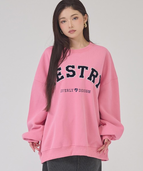 ANAP（アナップ）の「ＷＥＳＴＲＹロゴＢＩＧプルオーバー（Tシャツ/カットソー・レディース・グレー/ネイビー/アイボリー/ピンク・F）」の4枚目の写真