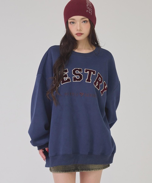 ANAP（アナップ）の「ＷＥＳＴＲＹロゴＢＩＧプルオーバー（Tシャツ/カットソー・レディース・グレー/ネイビー/アイボリー/ピンク・F）」の7枚目の写真