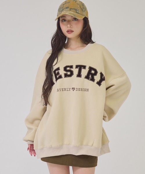 ANAP（アナップ）の「ＷＥＳＴＲＹロゴＢＩＧプルオーバー（Tシャツ/カットソー・レディース・グレー/ネイビー/アイボリー/ピンク・F）」の11枚目の写真