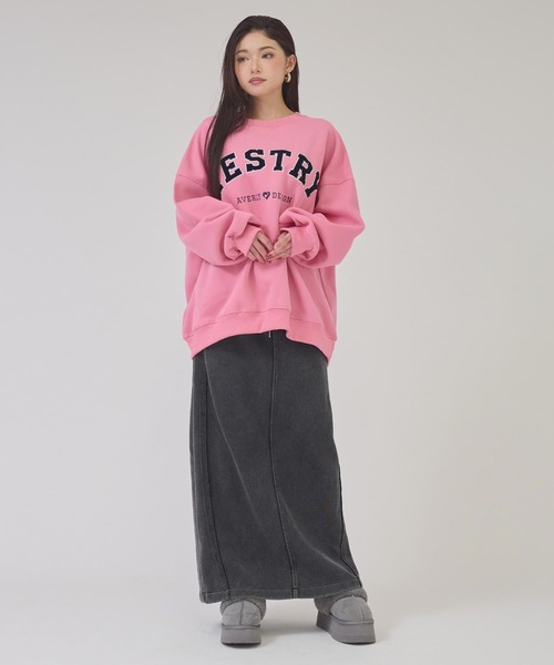 ANAP（アナップ）の「ＷＥＳＴＲＹロゴＢＩＧプルオーバー（Tシャツ/カットソー・レディース・グレー/ネイビー/アイボリー/ピンク・F）」の21枚目の写真