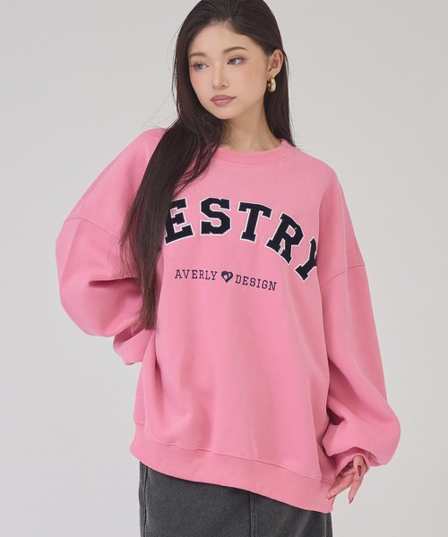 ANAP（アナップ）の「ＷＥＳＴＲＹロゴＢＩＧプルオーバー（Tシャツ/カットソー・レディース・グレー/ネイビー/アイボリー/ピンク・F）」の20枚目の写真