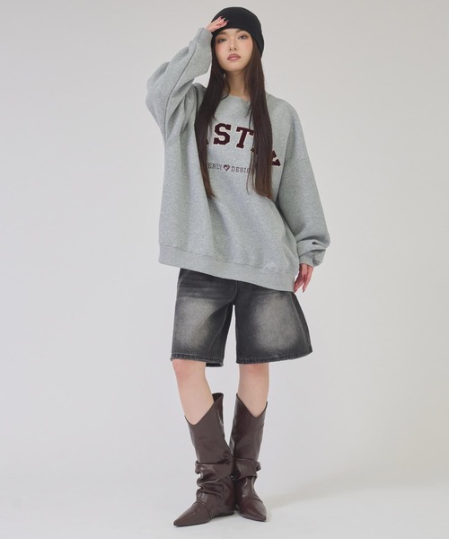 ANAP（アナップ）の「ＷＥＳＴＲＹロゴＢＩＧプルオーバー（Tシャツ/カットソー・レディース・グレー/ネイビー/アイボリー/ピンク・F）」の17枚目の写真