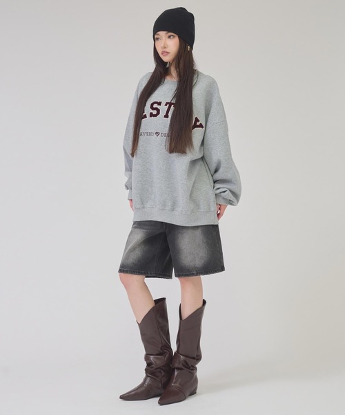 ANAP（アナップ）の「ＷＥＳＴＲＹロゴＢＩＧプルオーバー（Tシャツ/カットソー・レディース・グレー/ネイビー/アイボリー/ピンク・F）」の18枚目の写真