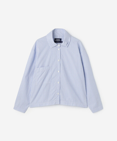 GALLEGO DESPORTES(ギャレゴデスポート)の「GALLEGO DESPORTES | コットン 長袖シャツ STRIPE WOMEN(シャツ/ブラウス・レディース・ブルー系その他/ブラウン系その他・S)」の2枚目の写真