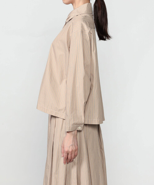 GALLEGO DESPORTES(ギャレゴデスポート)の「GALLEGO DESPORTES | コットン 長袖シャツ STRIPE WOMEN(シャツ/ブラウス・レディース・ブルー系その他/ブラウン系その他・S)」の10枚目の写真