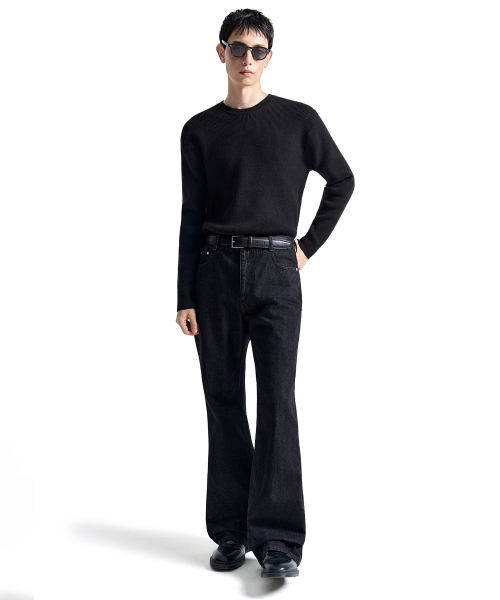 COSTUME O’CLOCK(コスチュームオクロック)の「ルーズフィットフレアデニムパンツ ジェットブラック COOSPT249ZETBLACK(デニムパンツ・メンズ・その他・26/28/30/32/34)」の3枚目の写真