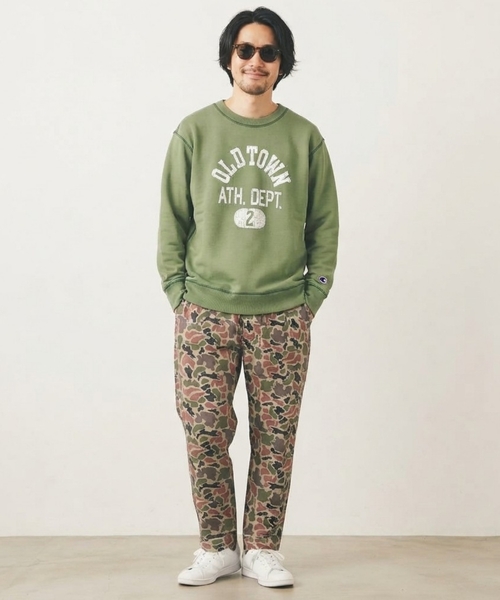 and D. petit main(アンドディープティマイン)の「【Champion】【DAD】クルーネックスウェット(スウェット・レディース・トップグレー/グリーン・L/M)」の3枚目の写真