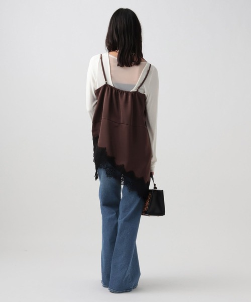 BAYFLOW（ベイフロー）の「[ストレッチ入りで動きやすい]ハイテンションフレアデニム（デニムパンツ・レディース・ネイビー/インディゴブルー・MEDIUM/SMALL）」の3枚目の写真