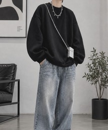 Silly（シリー）の「【ゆるっと着るだけで旬見え！】ビッグシルエットドロップショルダークルーネックスウェット（スウェット）」